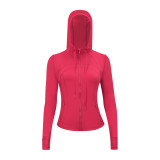 Original Define style hooded jacket, breathable sports and fitness wear for women, casual yoga wear