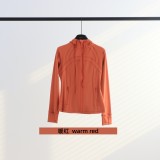Original Embroidered  Slim-Fit Full-Zip Hooded Cardigan  Jacket Casual Sports Slimming Coat for Women