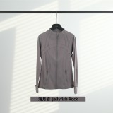 Original Embroidered  Jacket for Women, Slim Fit, Stand Collar, Stretchy, Quick-Dry, for Fitness, Sports, and Running