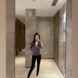 Original -style slim-fit sweatshirt with fleece lining, slimming sports hooded jacket for women, casual top wholesale