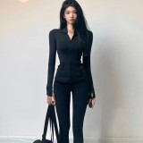 Same style original label yoga pants, high-waisted, breathable, quick-drying, fitness cropped pants, peach butt-lifting, sports yoga