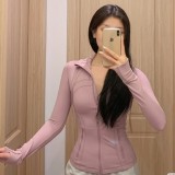 Original model Define hooded yoga jacket for women, yoga top for sports, fitness, and running