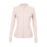 Original yoga wear sports stand-collar jacket, slim-fit, slimming, spring and autumn running fitness wear for women