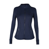 Original Define Yoga Top Fitness Wear Long Sleeve Running Sports Stand Collar Jacket for Women