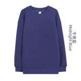 Original Embroidered  Long Women's Crew Neck Sweatshirt, Loose Fit Plus Size Yoga Fitness Sports Sweatshirt for Women