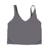 Original Align U-shaped tank top yoga bra with chest pads, sports fitness top, shockproof bra for women