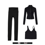 Original Embroidered  Short Jacket, Gold U-Shaped Vest, Nine-Point Yoga Fitness Sports Short Coat