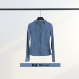 Original Embroidered  Slim-Fit Full-Zip Hooded Cardigan  Jacket Casual Sports Slimming Coat for Women