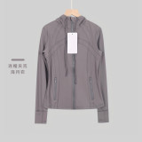 Original model Define hooded yoga jacket for women, yoga top for sports, fitness, and running