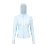 Original Define style hooded jacket, breathable sports and fitness wear for women, casual yoga wear