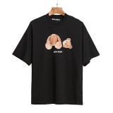 Wholesale cross-border European and American trendy brand Palm Angels decapitated bear print short-sleeve t-shirts for men and women, couples' high street half-sleeve shirts