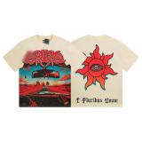 Cross-border foreign trade American fashion high street skull rock band washed casual loose short-sleeve t-shirt for men and women