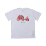 Wholesale cross-border European and American trendy brand Palm Angels decapitated bear print short-sleeve t-shirts for men and women, couples' high street half-sleeve shirts