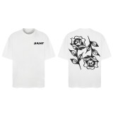SAINT MICHAEL American fashion brand high street retro summer short-sleeve street style printed personalized loose T-shirt for men and women
