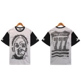 American trendy INS-style Hell Star retro print summer street fashion loose casual shorts and short-sleeve T-shirt for men and women