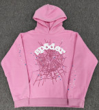 25ss European and American trendy brand overseas edition heavyweight hoodie, trendy couple's spider web Sp5der sweatshirt, cross-border bestseller