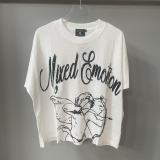 Cross-border foreign trade MIXED EMOTION American fashion brand Angel high street rhinestone bat sleeve loose short-sleeve T-shirt for men