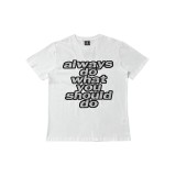 ADWYSD Full Series Sun Scroll Letter Print Casual Loose High Street Couple Short Sleeve T-Shirt for Men and Women, Foreign Trade