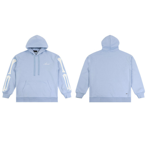 25ss cross-border foreign trade autumn and winter amiri trendy letter and bone print high street casual hooded long-sleeve sweatshirt