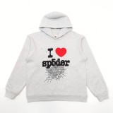 Cross-border foreign trade top version Sp555der spider web American style trendy unisex pullover hoodie