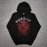 Cross-border foreign trade top version Sp555der spider web American style trendy unisex pullover hoodie