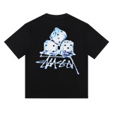 Cross-border European and American foreign trade S-letter printed cartoon series street casual loose-fitting unisex short-sleeve shirt