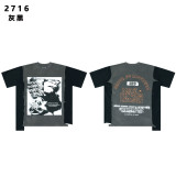 26ss Cross-Border Foreign Trade RRR123 CVA American Style Trendy Streetwear Vintage Washed Loose Short-Sleeve T-Shirt for Men