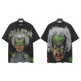 25ss American trendy high street Hellstar heavy washed distressed loose vintage short-sleeve T-shirt unisex fashion brand