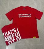 High-end COUGH SYRUP English slogan trendy hip-hop short-sleeve West Coast hip-hop rap co-branded T-shirt for men