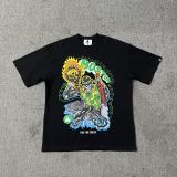 American high street niche fashion brand summer new skull figure basketball print retro loose round neck short sleeve T-shirt