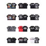 New cross-border HELL trendy high-quality vintage distressed T-shirt, loose fit printed short-sleeve T-shirt, unisex style for couples