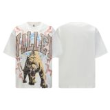 Cross-border American streetwear brand Vall washed distressed printed short-sleeve hip-hop loose street fashion T-shirt for men and women
