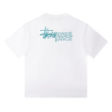 Cross-border European and American foreign trade S-letter printed cartoon series street casual loose-fitting unisex short-sleeve shirt