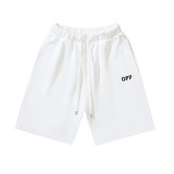 High-quality OFF-WHITE American streetwear brand brushed graffiti arrow shorts, summer casual shorts for men and women