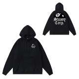Original brand STUSI hoodie, new autumn and winter style, letter dice black eight, hooded couple's outfit