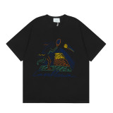 Cross-border Casablanca summer new style Casablanca LOGO printed unisex loose short-sleeve T-shirt trendy