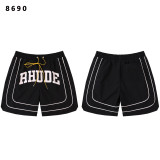 Cross-border foreign trade American trendy brand RHUDE 3M reflective letter print casual sports shorts for men and women