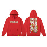 High-end foreign trade version of  THAT'S A AWFUL LOT OF COUGH SYRUP  printed all-over hoodie and pants set