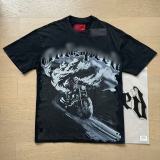 26ss Cross-Border Foreign Trade GOD American Trend High Street Vintage Washed Distressed Skull Unisex Loose Fit Printed Short Sleeve T-Shirt