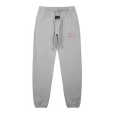 Spring/Summer New FOG ICON Double-Line Letter Print Crew Neck Pullover Short Sleeve Unisex Fleece Hoodie