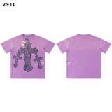 Cross-border foreign trade American vintage street retro trendy brand Japanese cartoon short-sleeve men's hip-hop printed T-shirt