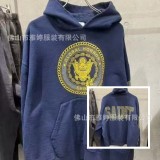 American retro SAINT MICHAEL ICON trendy brand distressed portrait hoodie for men and women, casual sweatshirt