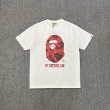 Trendy brand cross-border wholesale supply, foreign trade dropshipping, 260g heavyweight BAPE ape head shark short-sleeve T-shirt 2