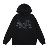 25ss cross-border foreign trade high-quality AMI American streetwear brand loose-fit printed hooded unisex sweatshirt wholesale