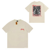 Cross-border trendy brand 230 GSM short-sleeve T-shirt, high-quality seamless tubular fabric, foreign trade cross-border half-sleeve