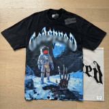 26ss Cross-Border Foreign Trade GOD American Trend High Street Vintage Washed Distressed Skull Unisex Loose Fit Printed Short Sleeve T-Shirt