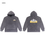 25ss cross-border foreign trade autumn and winter amiri trendy letter and bone print high street casual hooded long-sleeve sweatshirt