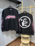 25ss Cross-Border Foreign Trade Hellstar American Style Trendy Brand High Street Washed Distressed Vintage Print Long Sleeve T-Shirt