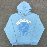 Cross-border foreign trade top version Sp555der spider web American style trendy unisex pullover hoodie