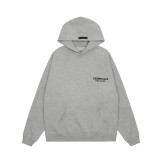 FOG Essentials Zone high-quality American streetwear flocked heat-printed fleece-lined hoodie for men